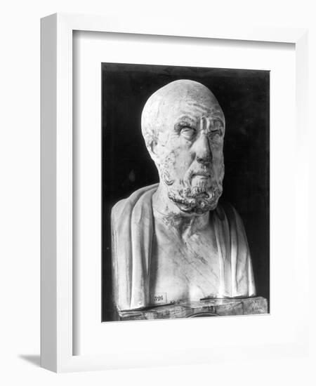 Bust of Hippocrates-null-Framed Giclee Print