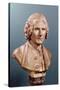 Bust of Jean-Jacques Rousseau (1712-78)-Jean-Antoine Houdon-Stretched Canvas