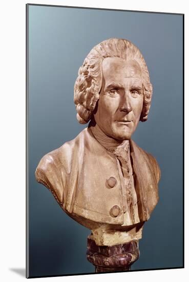 Bust of Jean-Jacques Rousseau (1712-78)-Jean-Antoine Houdon-Mounted Giclee Print