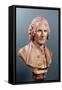Bust of Jean-Jacques Rousseau (1712-78)-Jean-Antoine Houdon-Framed Stretched Canvas