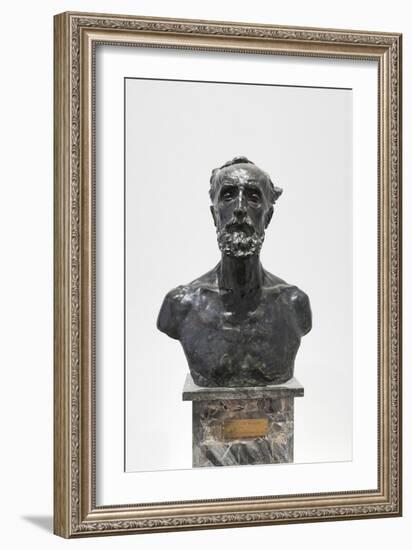 Bust of Jules Dalou, 1883-Auguste Rodin-Framed Giclee Print