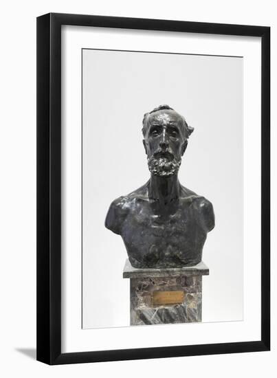 Bust of Jules Dalou, 1883-Auguste Rodin-Framed Giclee Print