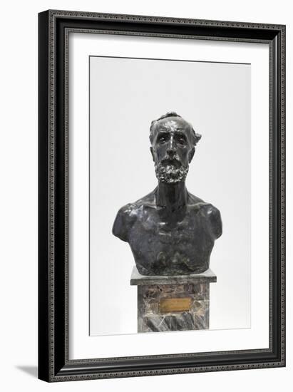 Bust of Jules Dalou, 1883-Auguste Rodin-Framed Giclee Print