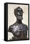 Bust of Jules Dalou (Bronze)-Auguste Rodin-Framed Stretched Canvas