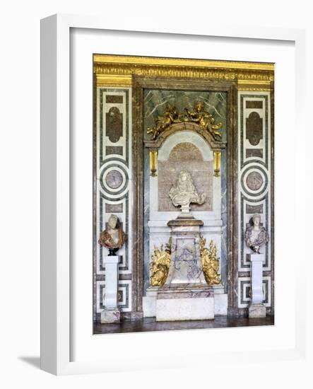 Bust of Louis XIV, Salon De Diane, Grand Apartment, Chateau De Versailles, France, 17th Century-Gian Lorenzo Bernini-Framed Photographic Print