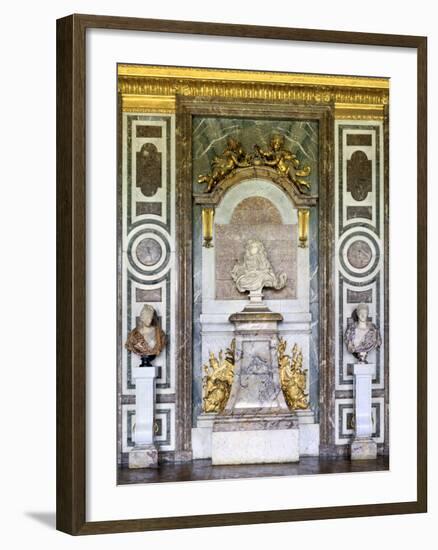 Bust of Louis XIV, Salon De Diane, Grand Apartment, Chateau De Versailles, France, 17th Century-Gian Lorenzo Bernini-Framed Photographic Print