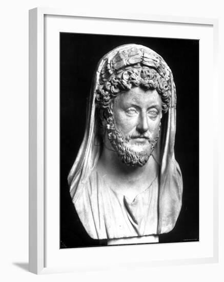 Bust of Marcus Aurelius, Roman Emperor-null-Framed Photographic Print