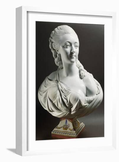 Bust of Marie-Jeanne Becu-Jean Baptiste II Lemoyne-Framed Giclee Print