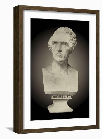 Bust of Meyerbeer-null-Framed Art Print