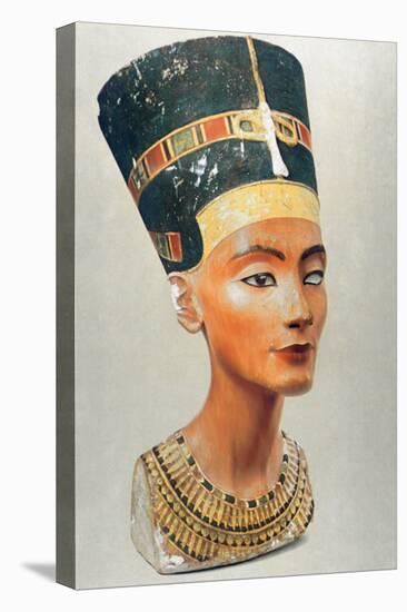 Bust of Nefertiti, Queen and Wife of the Ancient Egyptian Pharaoh Akhenaten (Amenhotep I)-null-Stretched Canvas