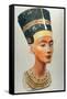 Bust of Nefertiti, Queen and Wife of the Ancient Egyptian Pharaoh Akhenaten (Amenhotep I)-null-Framed Stretched Canvas