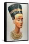 Bust of Nefertiti, Queen and Wife of the Ancient Egyptian Pharaoh Akhenaten (Amenhotep I)-null-Framed Stretched Canvas