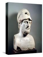 Bust of Pericles (D.429 BC) Roman, Copy of a Greek Original, circa 430 BC (Marble Sculpture)-null-Stretched Canvas
