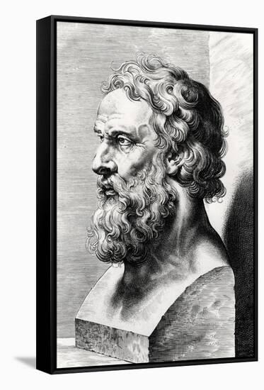 Bust of Plato (circa 427-circa 348 BC) Engraved by Lucas Emil Vorsterman (1595-1675)-Peter Paul Rubens-Framed Stretched Canvas