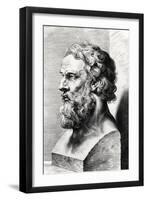 Bust of Plato (circa 427-circa 348 BC) Engraved by Lucas Emil Vorsterman (1595-1675)-Peter Paul Rubens-Framed Giclee Print