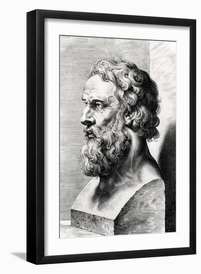 Bust of Plato (circa 427-circa 348 BC) Engraved by Lucas Emil Vorsterman (1595-1675)-Peter Paul Rubens-Framed Giclee Print