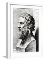 Bust of Plato (circa 427-circa 348 BC) Engraved by Lucas Emil Vorsterman (1595-1675)-Peter Paul Rubens-Framed Giclee Print