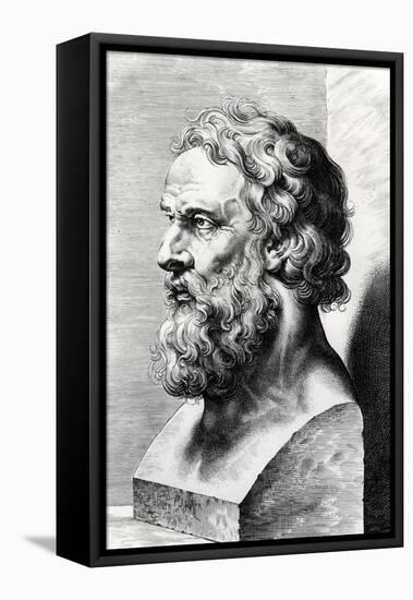 Bust of Plato (circa 427-circa 348 BC) Engraved by Lucas Emil Vorsterman (1595-1675)-Peter Paul Rubens-Framed Stretched Canvas