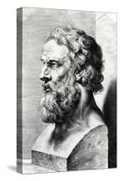Bust of Plato (circa 427-circa 348 BC) Engraved by Lucas Emil Vorsterman (1595-1675)-Peter Paul Rubens-Stretched Canvas