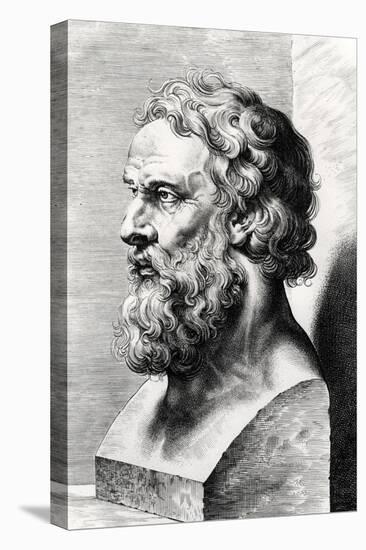 Bust of Plato (circa 427-circa 348 BC) Engraved by Lucas Emil Vorsterman (1595-1675)-Peter Paul Rubens-Stretched Canvas