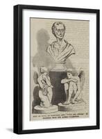 Bust of Pope, by Roubiliac, and Cupid and Psyche, by Flaxman, from the Rogers Collection-null-Framed Giclee Print