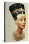 Bust of Queen Nefertiti, from the Studio of the Sculptor Thutmose at Tell El-Amarna-Egyptian 18th Dynasty-Stretched Canvas