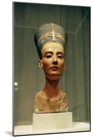Bust of Queen Nefertiti, Front View, from the Studio of the Sculptor Thutmose at Tell El-Amarna-Egyptian 18th Dynasty-Mounted Giclee Print