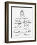 Bust of Shakespeare and Signatures of Celebrated Actors-null-Framed Giclee Print