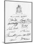 Bust of Shakespeare and Signatures of Celebrated Actors-null-Mounted Giclee Print