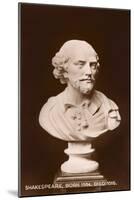 Bust of Shakespeare-null-Mounted Art Print