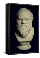 Bust of Socrates-Greek-Framed Stretched Canvas