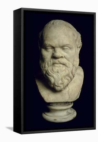 Bust of Socrates-Greek-Framed Stretched Canvas