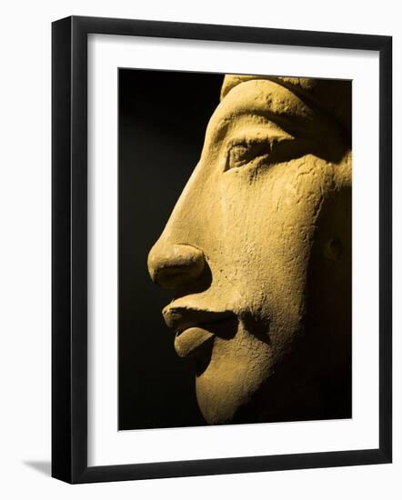 Bust of the 18th Dynasty Pharoah Akhenaten in the National Museum in Alexandria, Egypt-Julian Love-Framed Photographic Print