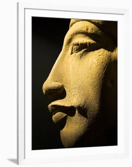 Bust of the 18th Dynasty Pharoah Akhenaten in the National Museum in Alexandria, Egypt-Julian Love-Framed Photographic Print