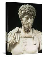 Bust of the Roman Emperor Lucius Verus (Lucius Aelius Aurelius Commodus), d. 169 AD-null-Stretched Canvas