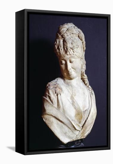 Bust of Young Woman-Adriano Cecioni-Framed Stretched Canvas