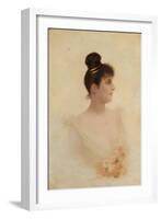 Bust Portrait of a Girl-Georges Croegaert-Framed Giclee Print