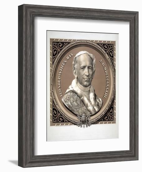 Bust Portrait of Pope Leo XIII-null-Framed Giclee Print