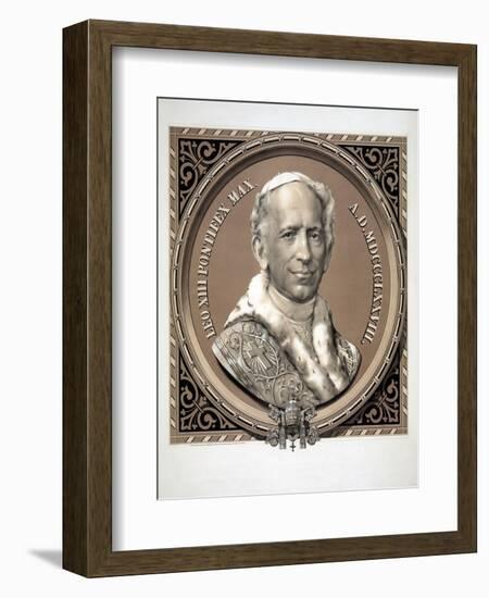 Bust Portrait of Pope Leo XIII-null-Framed Giclee Print