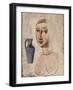 Bust with Blue Vase-Massimo Campigli-Framed Giclee Print