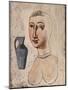 Bust with Blue Vase-Massimo Campigli-Mounted Giclee Print