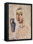 Bust with Blue Vase-Massimo Campigli-Framed Stretched Canvas