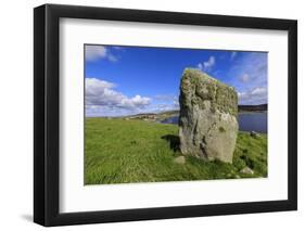 Busta Brae, Standing Stone, cloudscape and coastal views, Scotland-Eleanor Scriven-Framed Photographic Print