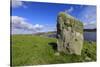 Busta Brae, Standing Stone, cloudscape and coastal views, Scotland-Eleanor Scriven-Stretched Canvas