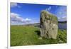 Busta Brae, Standing Stone, cloudscape and coastal views, Scotland-Eleanor Scriven-Framed Photographic Print