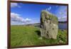 Busta Brae, Standing Stone, cloudscape and coastal views, Scotland-Eleanor Scriven-Framed Photographic Print