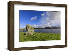 Busta Brae, Standing Stone, cloudscape and coastal views, Scotland-Eleanor Scriven-Framed Photographic Print
