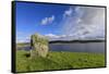 Busta Brae, Standing Stone, cloudscape and coastal views, Scotland-Eleanor Scriven-Framed Stretched Canvas