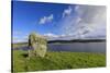 Busta Brae, Standing Stone, cloudscape and coastal views, Scotland-Eleanor Scriven-Stretched Canvas