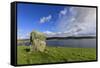 Busta Brae, Standing Stone, cloudscape and coastal views, Scotland-Eleanor Scriven-Framed Stretched Canvas